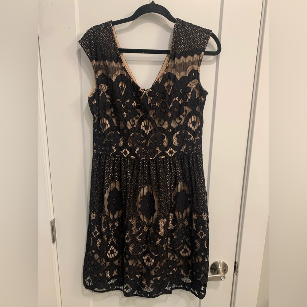Black lace cocktail dress